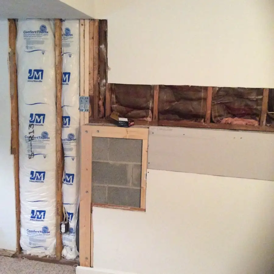 Wall insulation replacement during Contents Cleaning & Restoration in Montclair